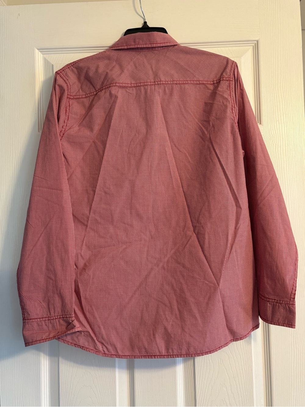 Weatherproof Red Micro-Check Button-Down Shirt - Picture 2 of 5